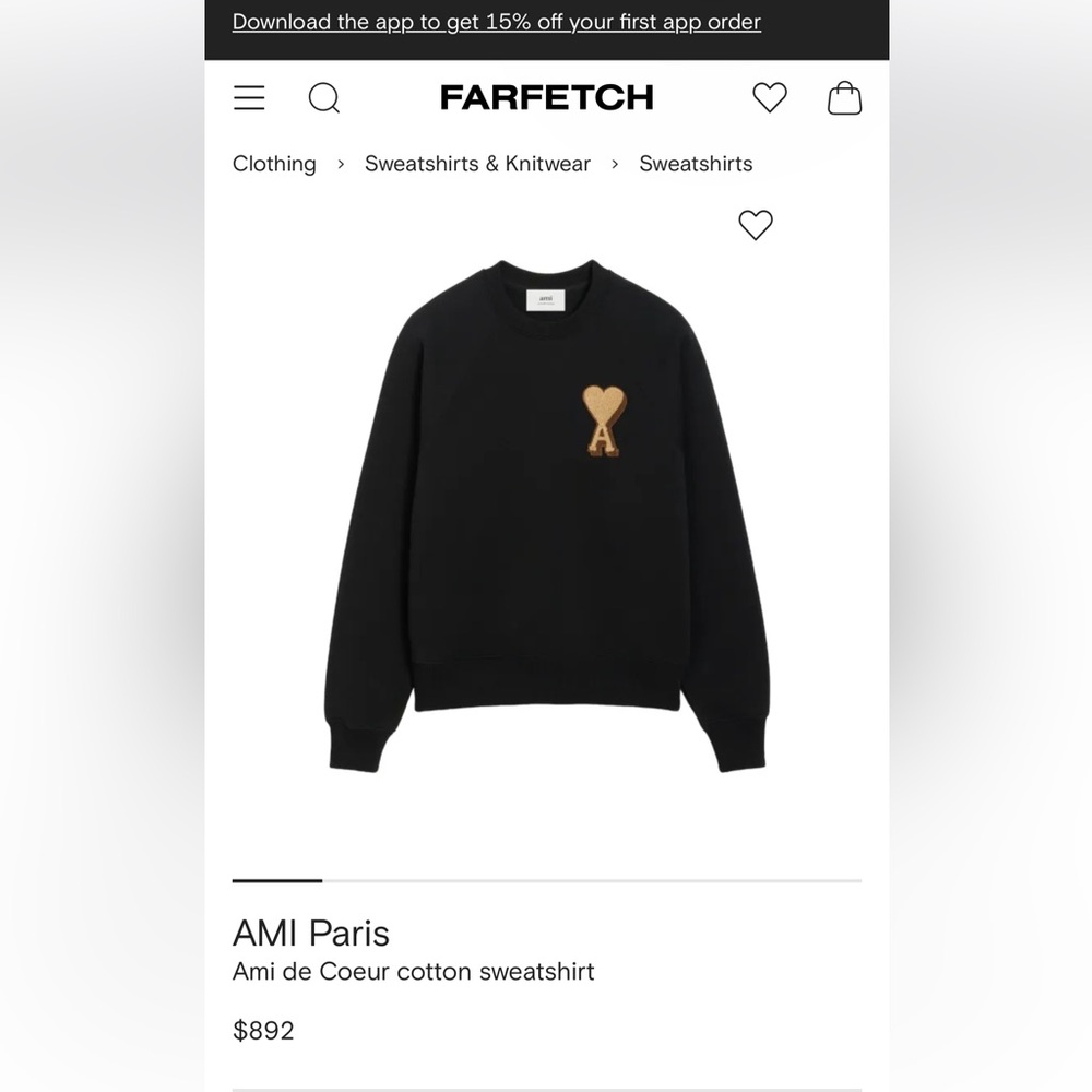 AMI Paris Ami de Coeur cotton sweatshirt